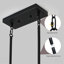 Luminaire suspendu de style campagnard industriel en bois rouge 32 po, lustre 5 lumières pour salle à manger, îlot de cuisine, décor de café (sans ampoules)