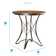 Konieczny Round Solid Wood Top Metal Base Dining Table