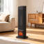 Chauffage d'appoint avec effet flamme réaliste, radiateur en céramique de 1500 W