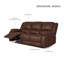 Canapé inclinable manuel de 81,5 po de largeur avec accoudoirs coussinés-130372668