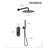 Angelsey 2-Function Shower Faucet Set with Thermostatic Valve, 12" Rain Shower Head with Handheld Spray, Matte Black Shower System, Bathroom Shower Fixtures-119237165