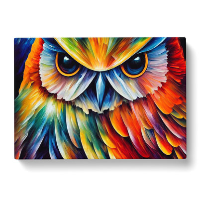 Owl Painting Vol.4 Abstract - Wrapped Canvas