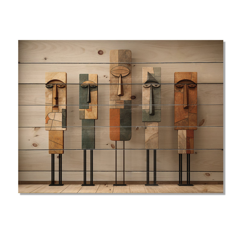 Citronelle - Impression spirituelle sur bois de pin naturel, H 30 po x l 40 po