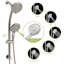 Pomme de douche double 5 po avec barre coulissante réglable