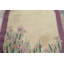 Antique Chinese Art Deco Oval Rug With Rising Irises And Lilac Border