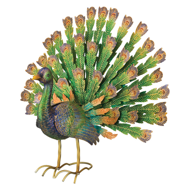 Statue de jardin paon 21 po Imperial, H 21 po x l 23,5 po x P 16 po