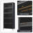 Tall 5-Tier LED Lighted Glass Display Cabinet, Modern Metal Storage Cabinet with Gold Handles, Curio Cabinet for Living Room, Dining Room, Bedroom-156296602