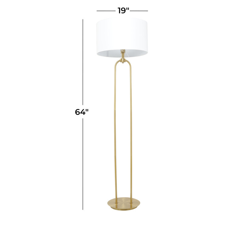 Lampe de table dorée, H 64 po x l 19 po x P 19 po