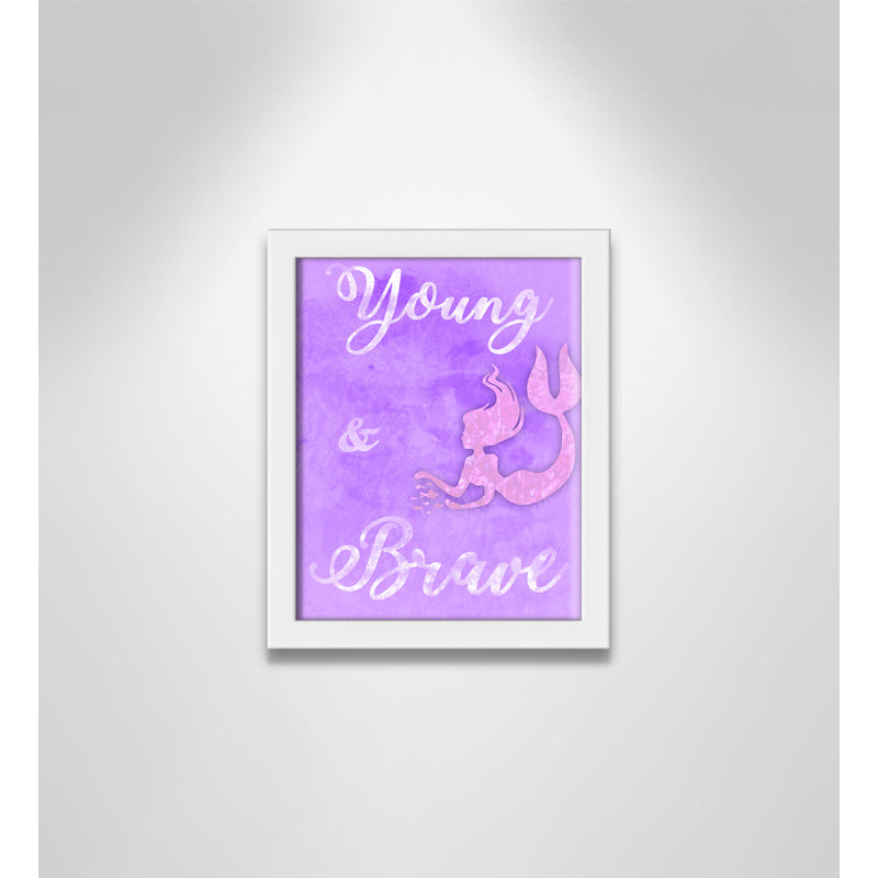 Adhésif décoratif Brave Mermaids, H 10 po x l 8 po x P 1,18 po, Encadré de boîte blanc