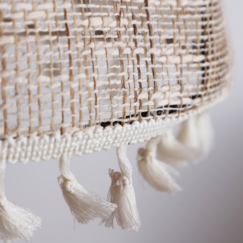 Leyburn 2 - Light Beige Drum Pendant