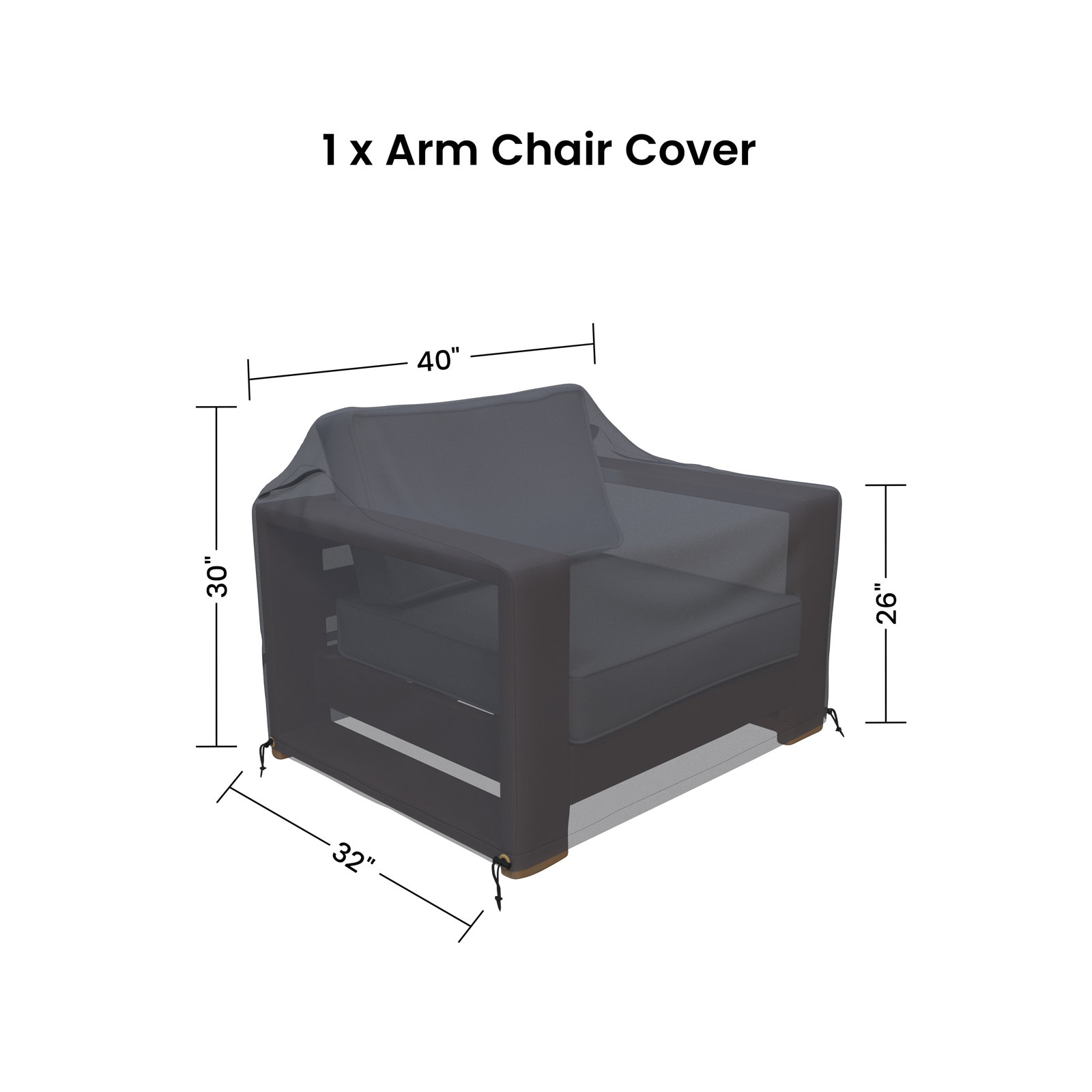 39" Outdoor Lounge Chair Cover