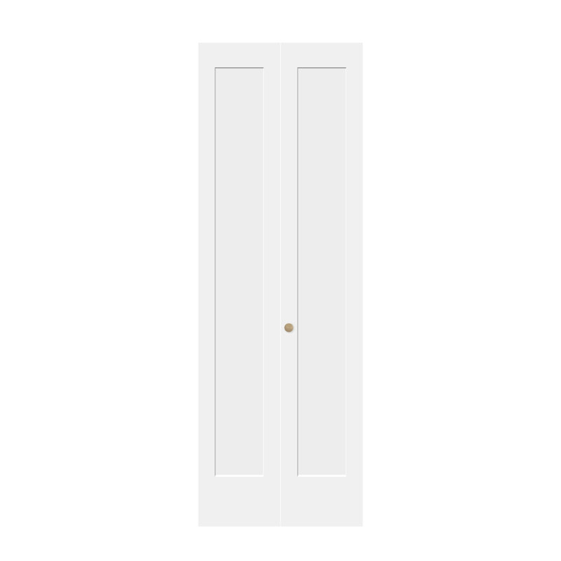 Porte pliante blanche à secousse de 1-3 / 8 po d'épaisseur avec quincaillerie pour placard, 36 po x 80 po