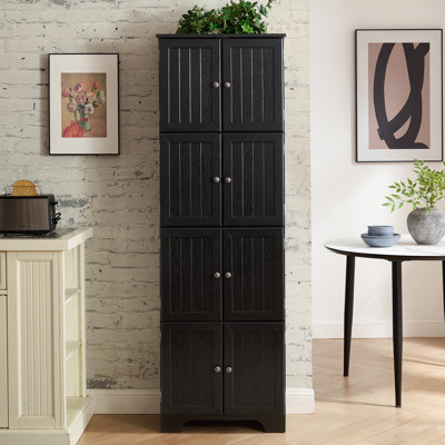 72.4" Tall Storage Cabinet Tall Storage Cabinet With 8 Doors And 4 Shelves