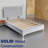 15" Premium Velvet Material Box Spring/Bed Frame With Headboard, Durable & Stylish Silver Metal Legs-992275083-992275085