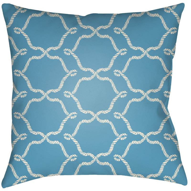 Litchfield Conway Geometric Outdoor Reversible Throw Pillow, 18" H x 18" W, Fuchsia/Ivory