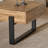 Rustic 46" Rectangular Farmhouse Coffee Table with 2 Drawers, Solid Ironwood Top, Industrial Black Sled Base for Stylish & Functional Living Room