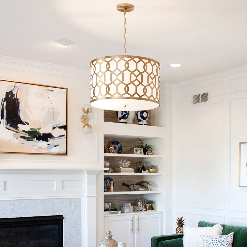 Jennings 5 - Light Chandelier, 18.25" 3-Light, Aged Brass