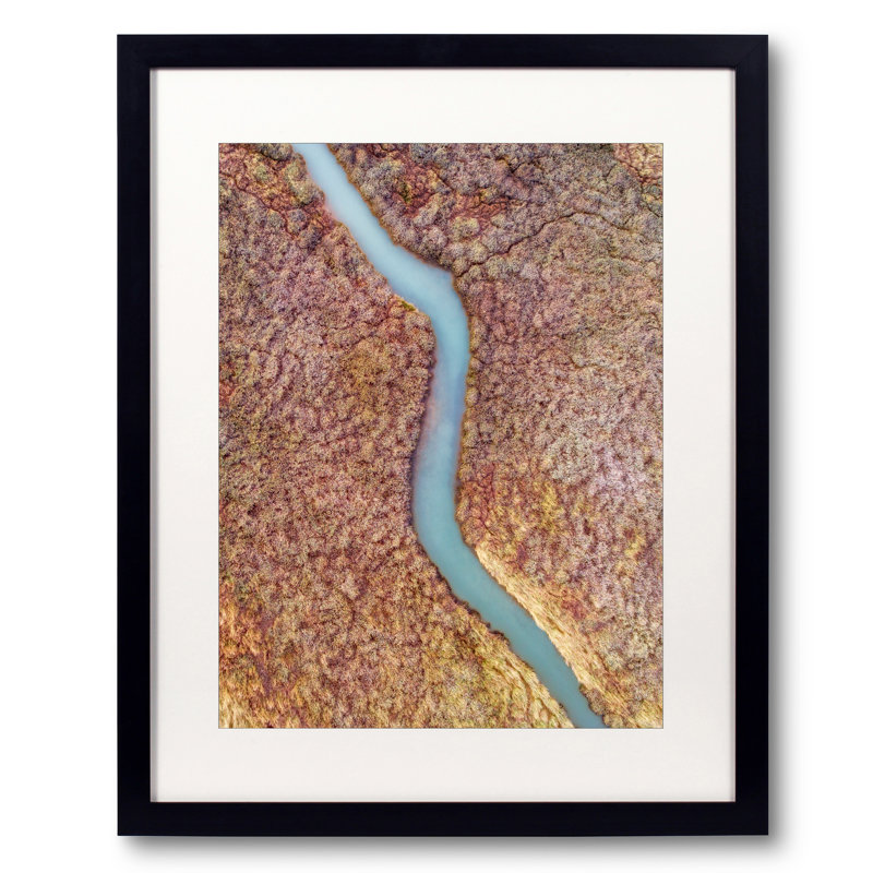 Abstract Aerial Landscape VI Print by Frank Peters, Black Framed Paper, 32" H x 24" W