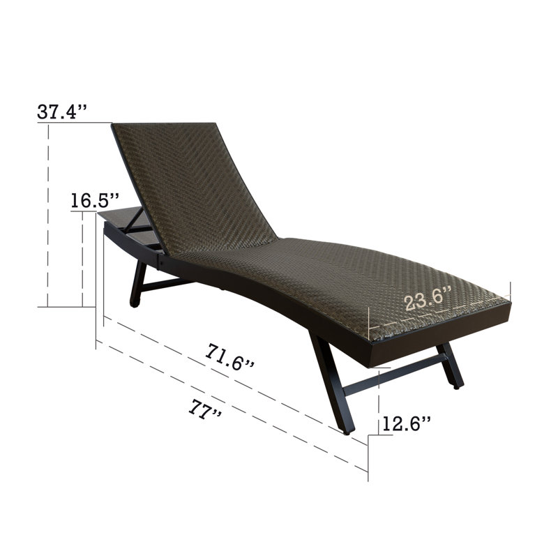 Enosburgh Outdoor Wicker Chaise Lounge