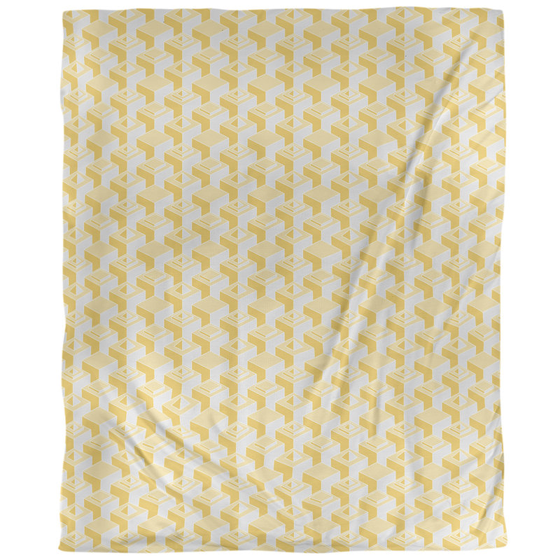 Housse de couette simple à motif de gratte-ciels foncés, Housse de couette pour lit simple, Jaune foncé, Microfibre