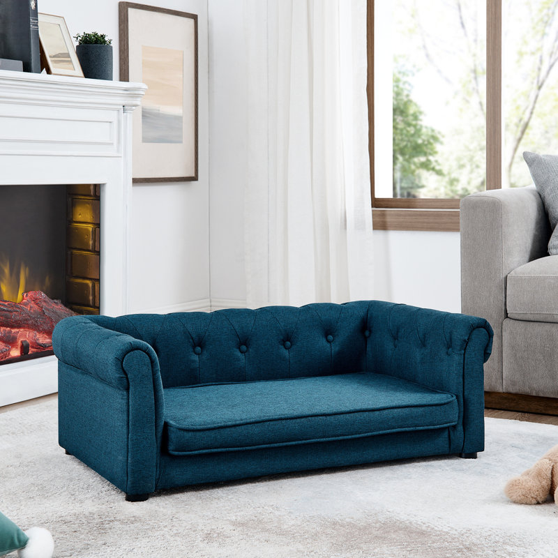 Lit pour chien Blue Dog - confortable pour les grands chiens, Bleu