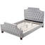 Mobilier de chambre à coucher tête de lit capitonné en polyfibre American Traditional-2127051-2127050