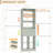 38.9-48.9”Closet System With Adjustable Rods & Drawers-1817255206