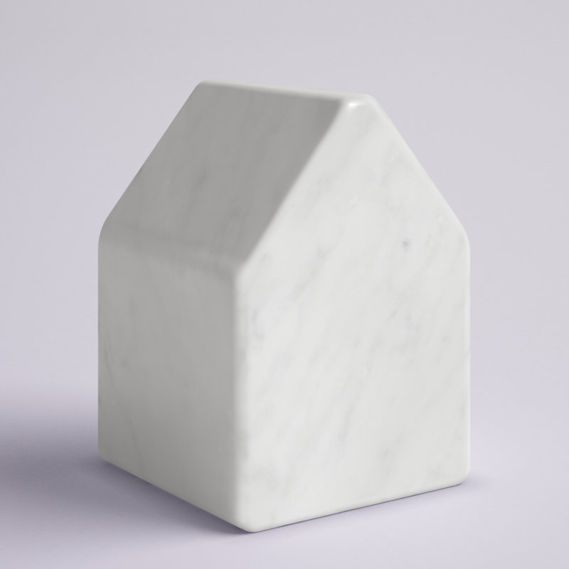 Maison Adalynn, H 3,5 po x l 2,5 po x P 2,5 po, Blanc