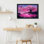 «Pink Cherry Blossom Tree Fantasy Landscape», ensemble de 1 reproduction d'art sur toile tendue