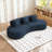 Boneless Curved Sectional Sofa with pillows-1881852546