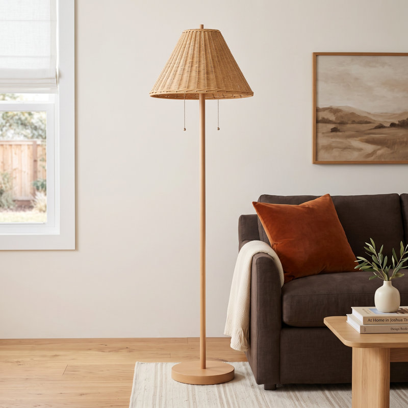 Igby 61 " Traditional Floor Lamp, Brown
