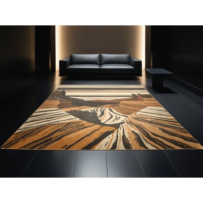Tapis brun doux moelleux Tonnele Country