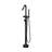 Single-Handle Floor Mount Tub Faucet With Hand Shower & Diverter Modern Outdoor/Indoor Thermostatic Faucet-128592466