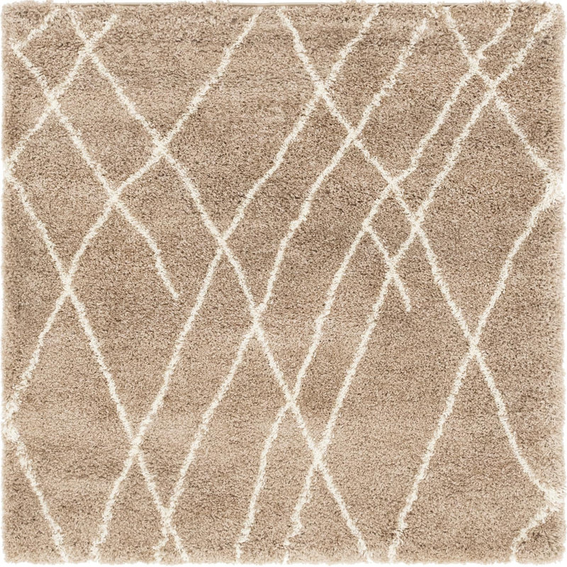 Geometric Indoor Rug, Square 5'