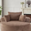 Fauteuil d'appoint rembourré en velours côtelé 55 po Victoria avec base pivotante à 360 ° Victoria-122549835