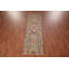 Tapis de couloir oriental all-over vert Kazak 3 x 8