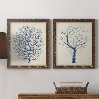 " Indigo Coral I " 2 - Pieces