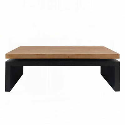 Farmhouse Rustic Wood Coffee Table for Living Room