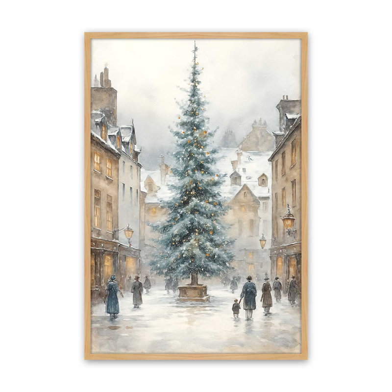 Reproduction d'art lueur de Noël, Érable américain, 11 po x 14 po