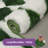 Modern Green/White Checkered Machine-Washable Shag Area Rug-376080385-376080384