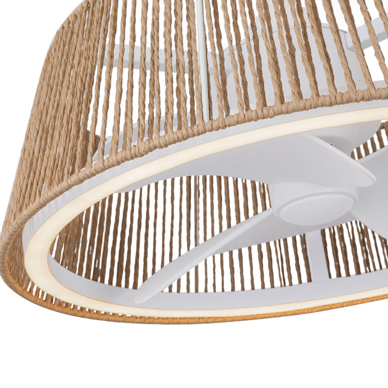 Isla 24-In Ceiling Fan, White, White