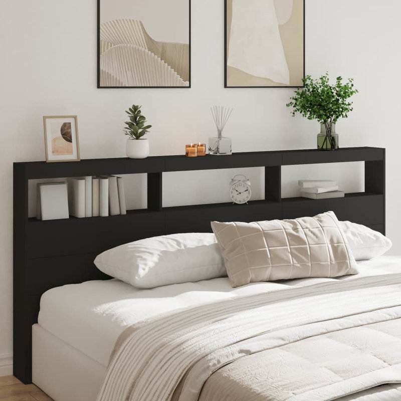 Cedria Headboard, Black, Double - 200 x 220 cm