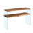 MDF Console Table, Big Side Table, Walnut Tempered Glass Desk,Entry Table