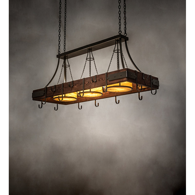 Steamboat 60" Rectangle Chandelier Pot Rack