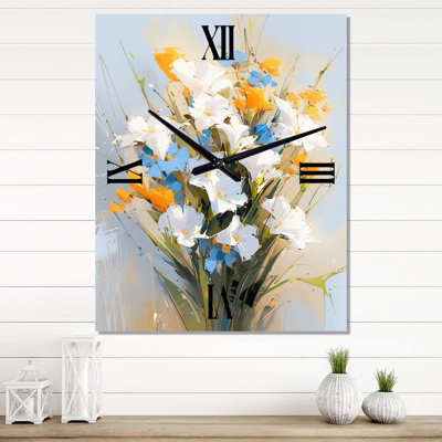 Horloge murale moderne bleue