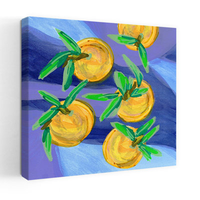 Clémentine jaune audacieux abstrait contemporain lavande