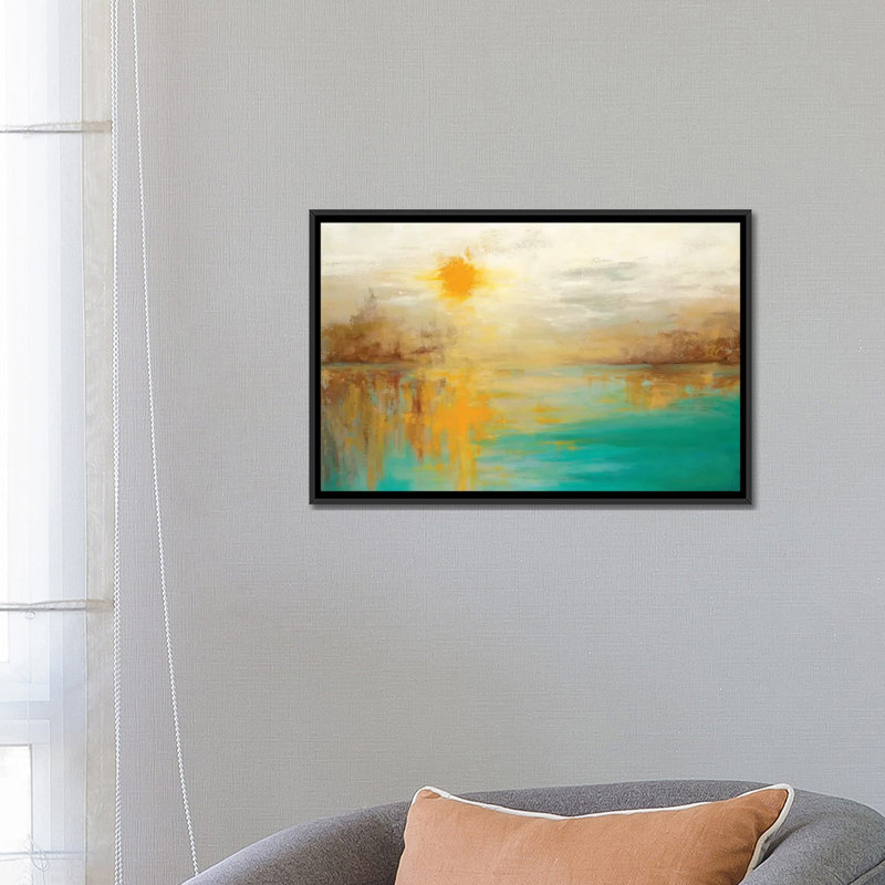 « last day of summer » par dina d’argo, impression sur toile tendue, H 18 po x l 26 po x P 1,5 po, Toile avec cadre noir