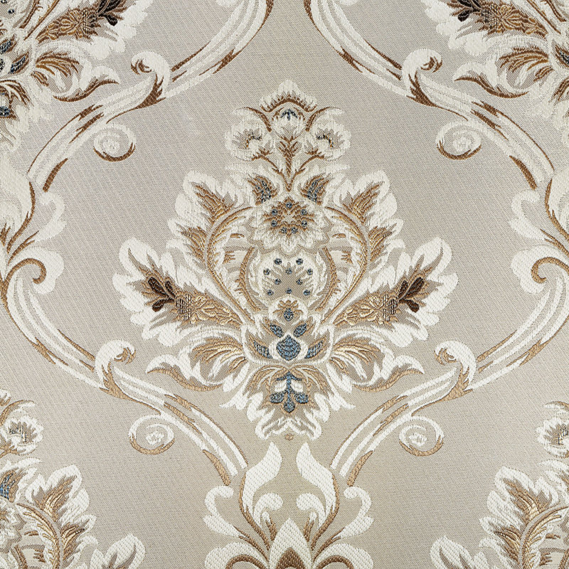 Danae Champagne and Gold Floral Tufted Chair with Pillows