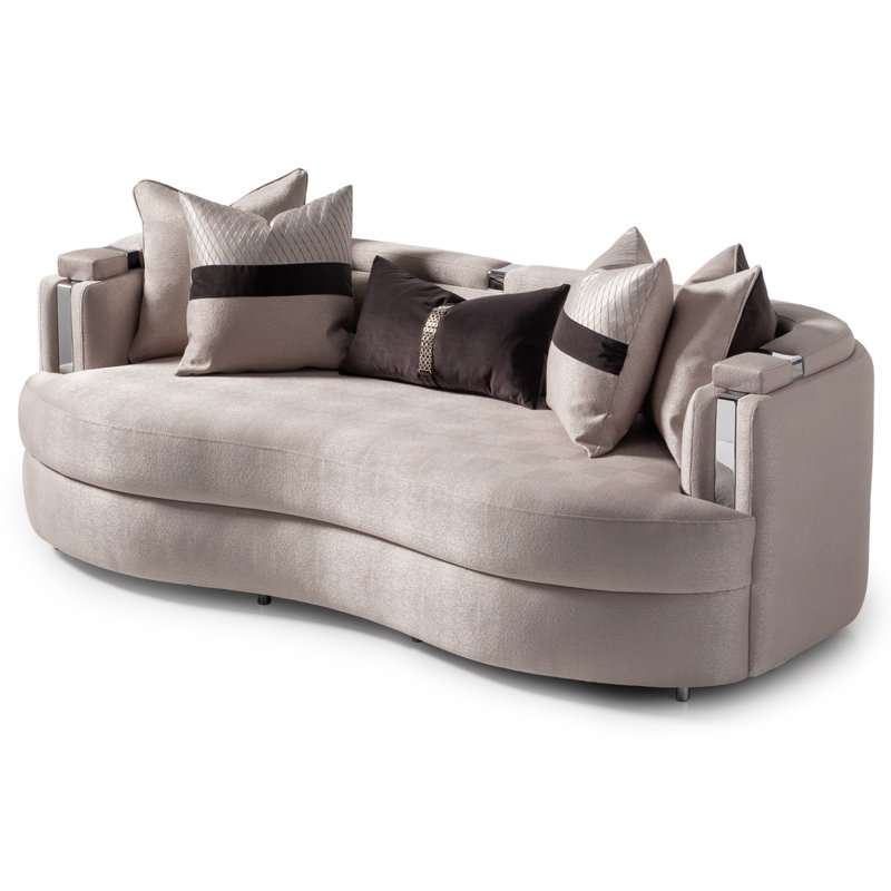 Carmela Upholstered Sofa, 28.5" H x  85.5" W x  37.5" D, 3