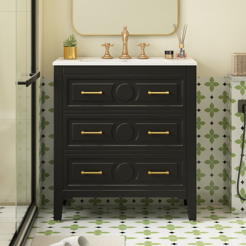 Meuble-lavabo 30 po avec lavabo en céramique